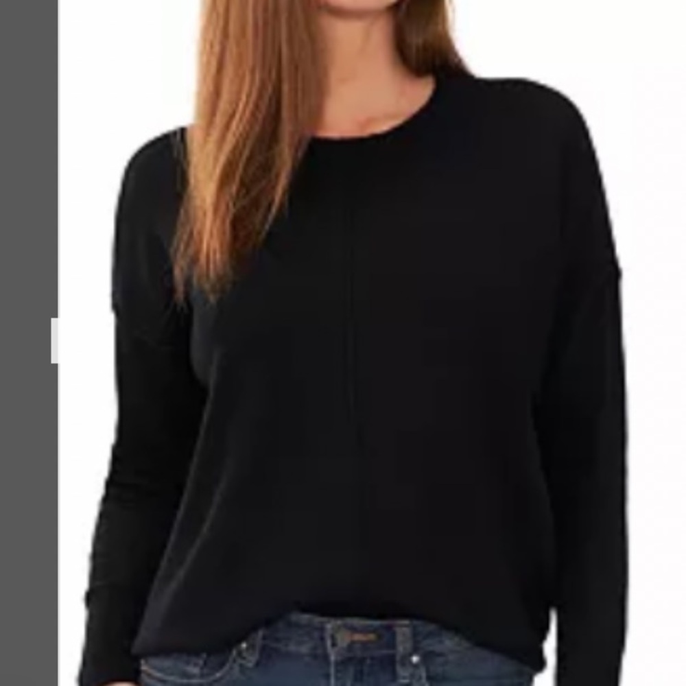 Vince Camuto Black Crew Neck Sweater
